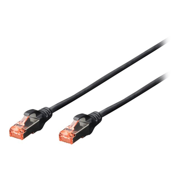 DIGITUS CAT 6 S/FTP Patchkabel, 10 Stück, 2m, schwarz