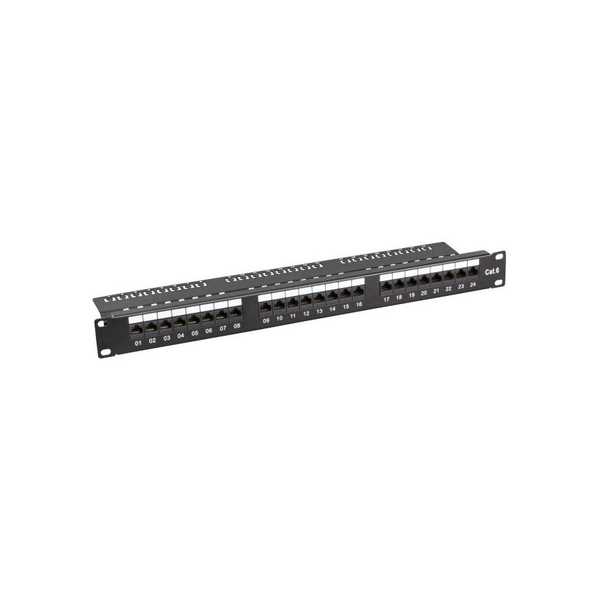 EFB Patchpanel Cat.6 UTP 19"/1HE 24xRJ45 schwarz