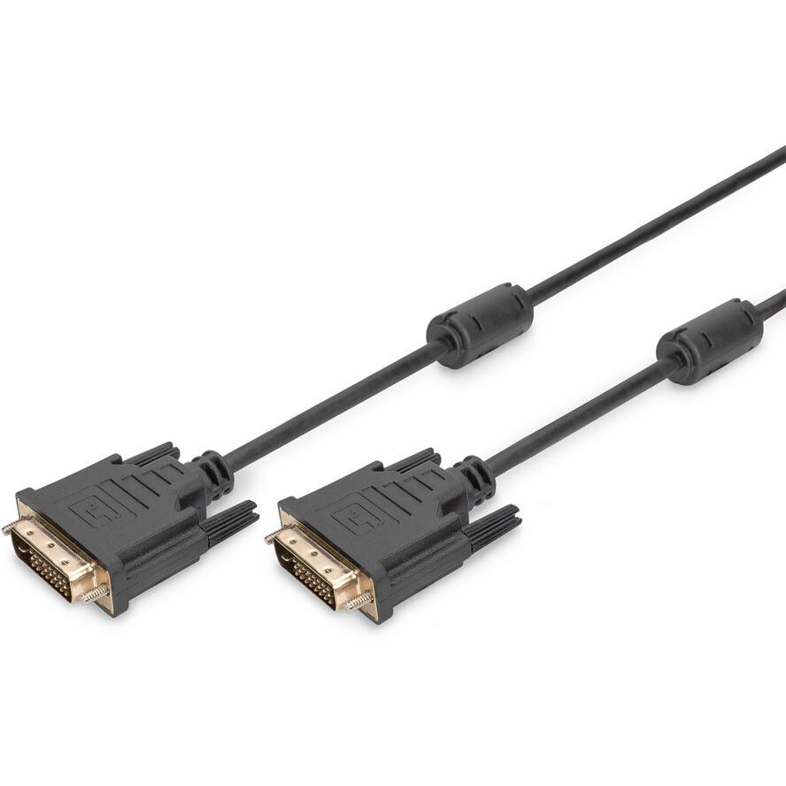 Assmann DVI connection cable, DVI-D (Dual Link) (24+1) 1m Black (AK-320108-010-S)