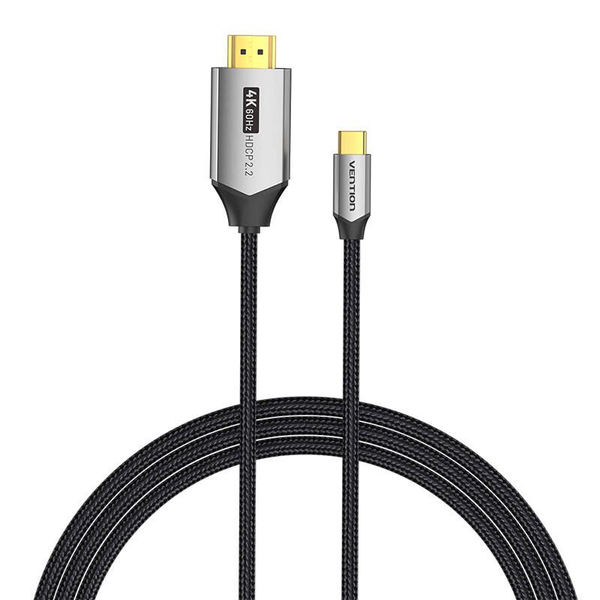Кабел USB-C към HDMI 2.0, Vention, CRBBH, 2m, 4K 60Hz, черен