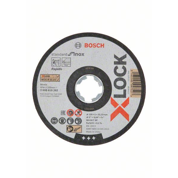 BOSCH X-LOCK Standard for Inox Lapos vágótárcsa (2.608.619.262)