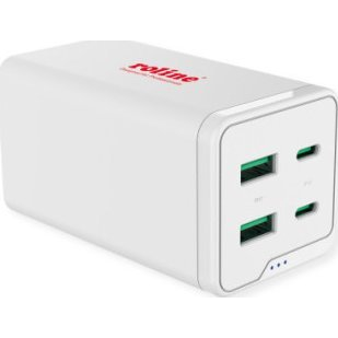 USB Charger 4 Port (2x USB-C 2x USB-A QC3.0) max. 120W