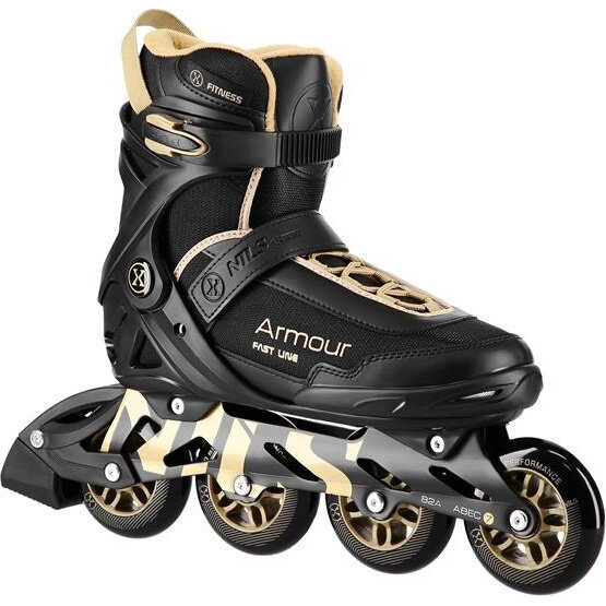 Rolki Łyżworolki Armour Nils Extreme NA22151 czarno-złote rozmiar 44