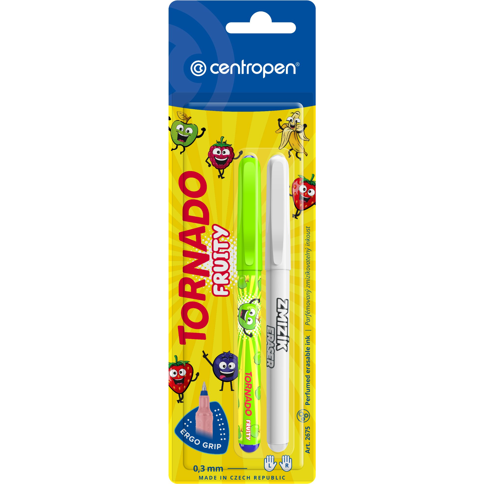 CENTROPEN Tornado fruity 2675 + zmizík (náhodná barva pera) (8595013626412)