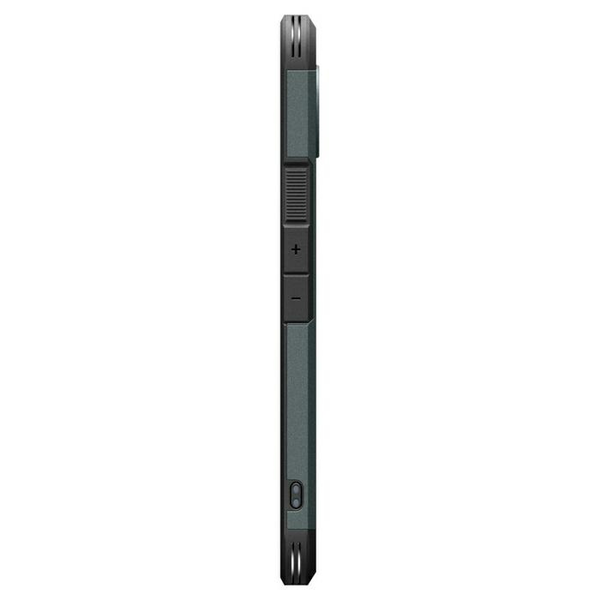 Spigen TOUGH ARMOR MAG műanyag telefonvédő (ütésállóság, kitámasztó, MagSafe) SÖTÉTZÖLD Google Pixel 10 Pro XL (ACS09730)