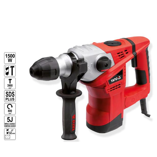 YATO YT-82127 SDS-Plus Fúrókalapács - 1500 W 5 J, Kofferben (YT-82127)