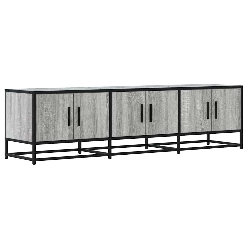 szürke sonoma színű szerelt fa és fém TV-szekrény 150x35x41 cm (848862)