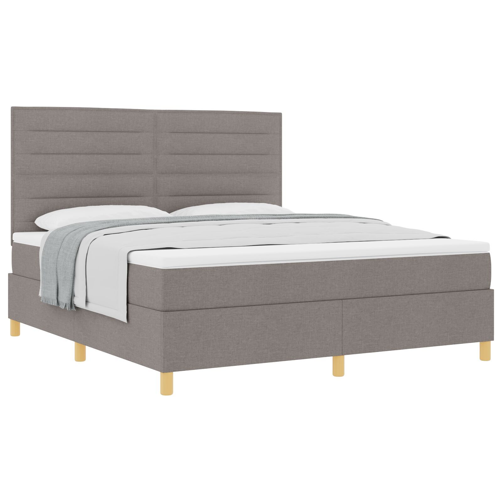 Boxspring Ágy Matrac Sötét Taupe Szuper King Méret (3339564)