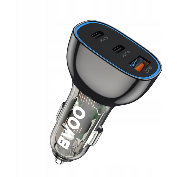 BWOO BO-CC96 Autós Töltő 1xUSB-A és 2xUSB-C Csatlakozással 68W