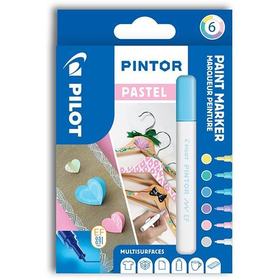 Pilot Pintor Akril marker, Extra Fine, 6 db-os szett, Pasztell (3131910537489)