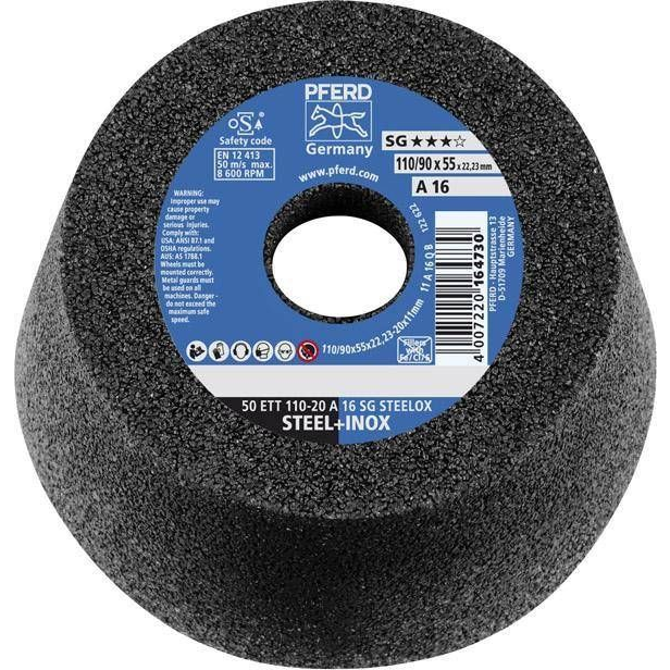 PFERD TOOLS 63418222 csésze kerék 50 ETT 110-20 A 16 SG STEELOX 110 mm 2 db (8281260110)