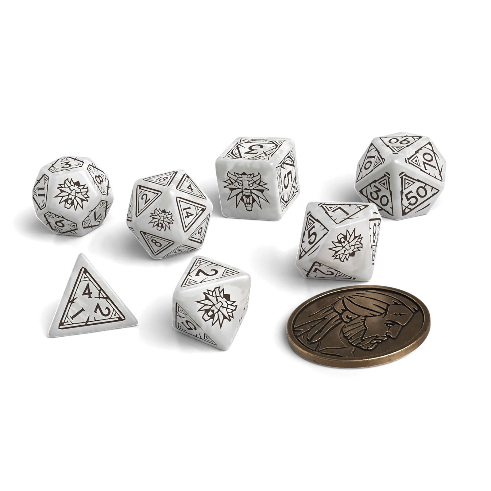 Witcher: Geralt - The White Wolf Dobókocka készlet (7 db / csomag) (GAM37501)