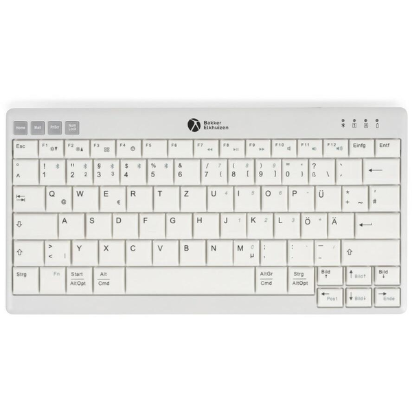 BakkerElkhuizen UltraBoard 950 V2 tastatur Hjem USB + Bluetooth QWERTY UK engelsk Mørkegrå, Lys grå