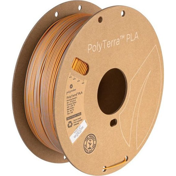 Polymaker PA04024 Dual 3D nyomtatószál PLA műanyag alacsonyabb műanyag tartalom, Matt 1.75 mm 1000 g Foggy Orange, Szürke, Narancs PolyTerra™ 1 db (PLM-23946)