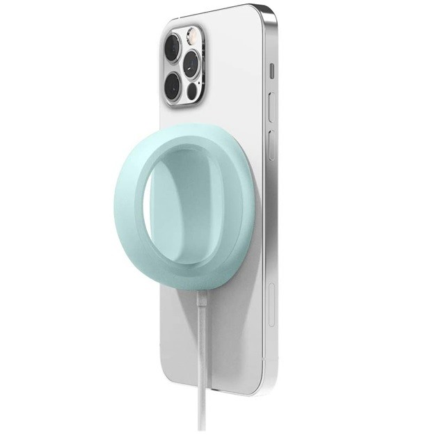 Magsafe töltőpad tartó, szilikon, asztali tartó funkció, ujjtámasz, Magsafe töltőkkel kompatibilis, Wooze Handrail Holder, világoskék (105681)