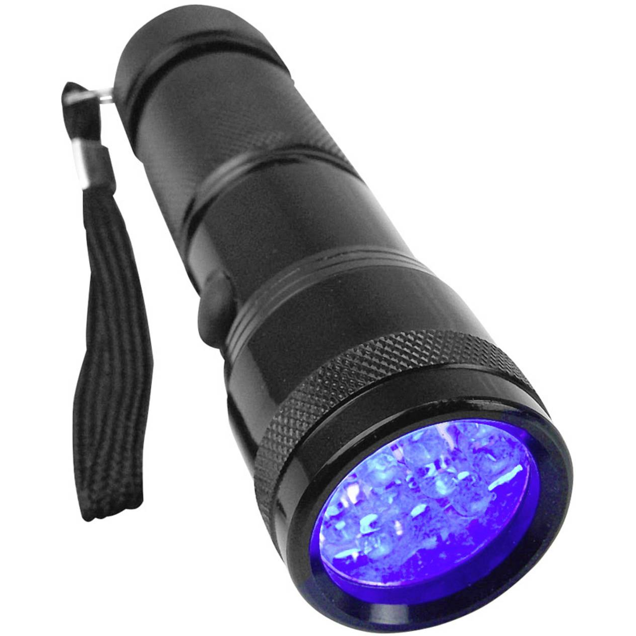 Berger & Schröter UV LED-es kézilámpa 395-400 nm, elemes, csuklópánttal, 95 g, (40382) (40382)