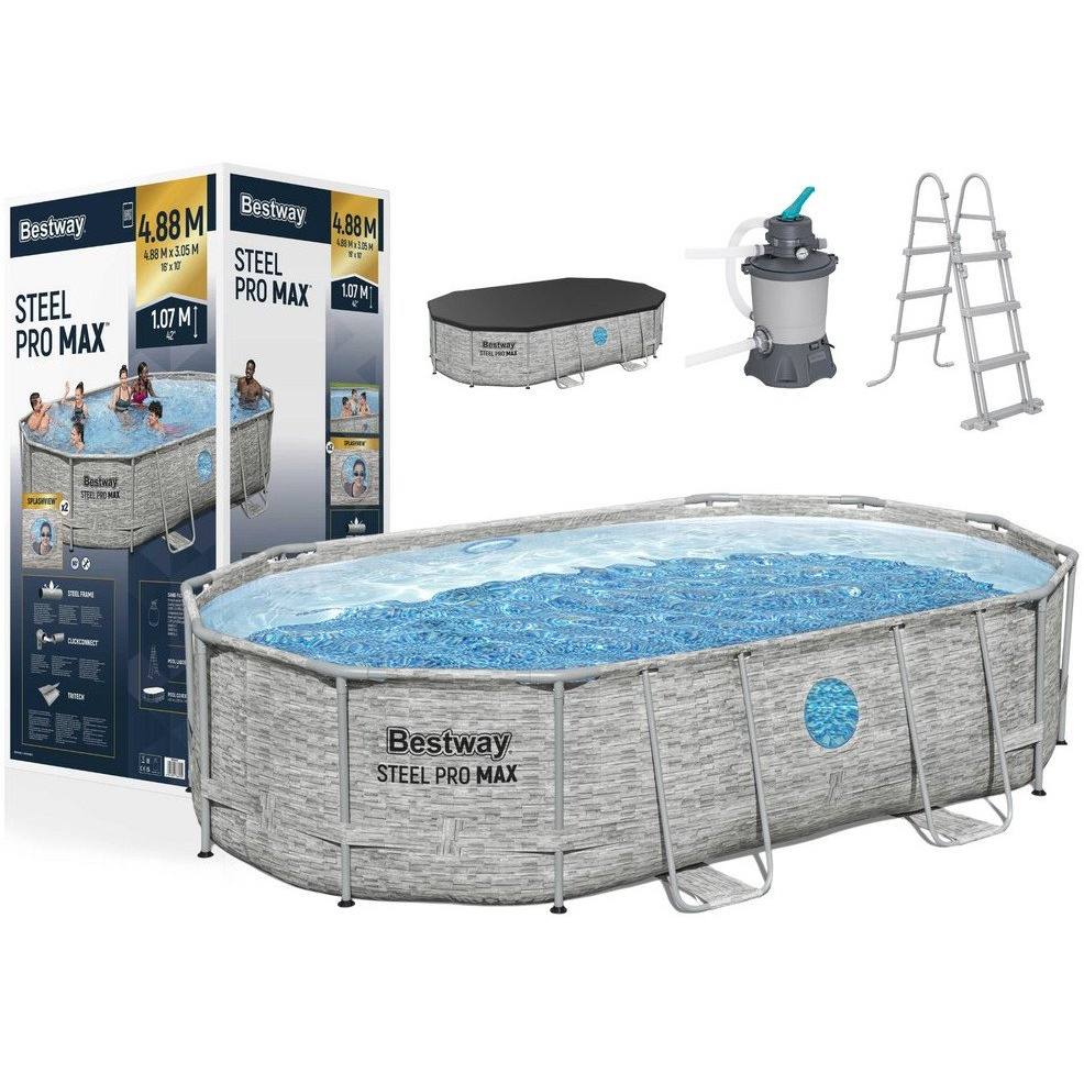 Bestway 56946 Rack Medence 427x250x100 cm (Lean-21169)