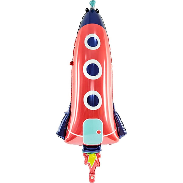 Party Deco Balon foliowy Rakieta - 44 x 115 cm - 1 szt. uniwersalny
