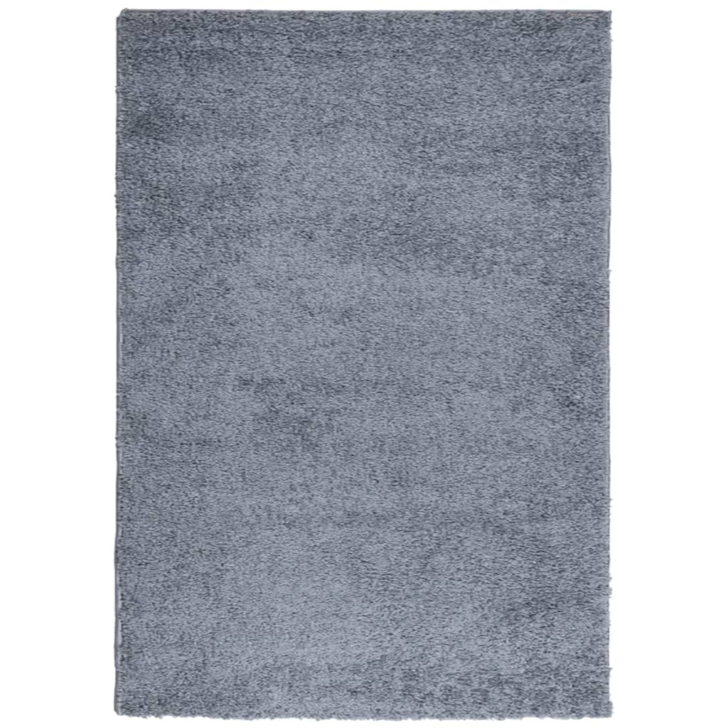 kék hosszú szálú bozontos modern szőnyeg 160 x 230 cm (375325)