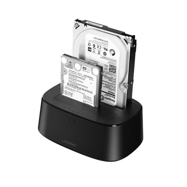 Ugreen 50857 behuizing voor opslagstations HDD-behuizing Zwart 2.5/3.5"