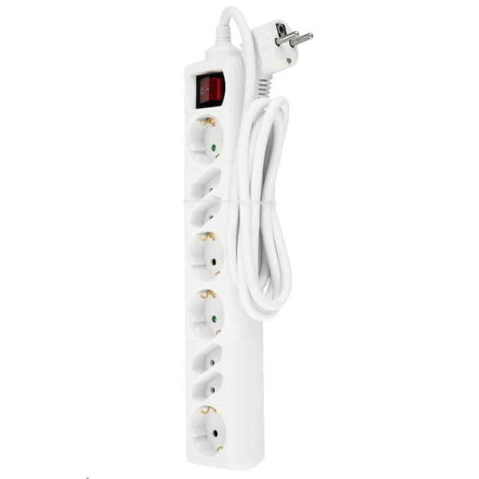 REV 8 aljzatos elosztó kapcsolóval 1.4m fehér (0512343555) (rev0512343555)