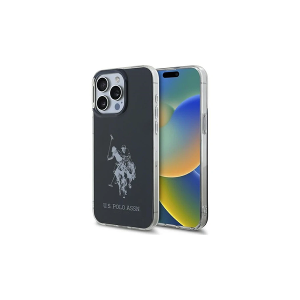 US Polo USHCP15XTPUHRBK iPhone 15 Pro Max 6,7" készülékhez tok Shiny Big Logo fekete