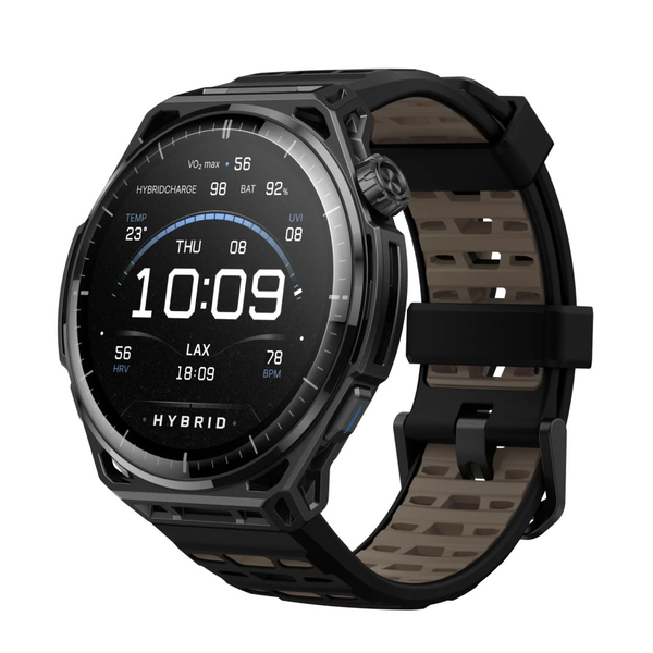 Amazfit Balance 3 3,81 cm (1.5") AMOLED 51 mm Digital 480 x 480 Pixel Touchscreen Titan, Schwarz WLAN GPS