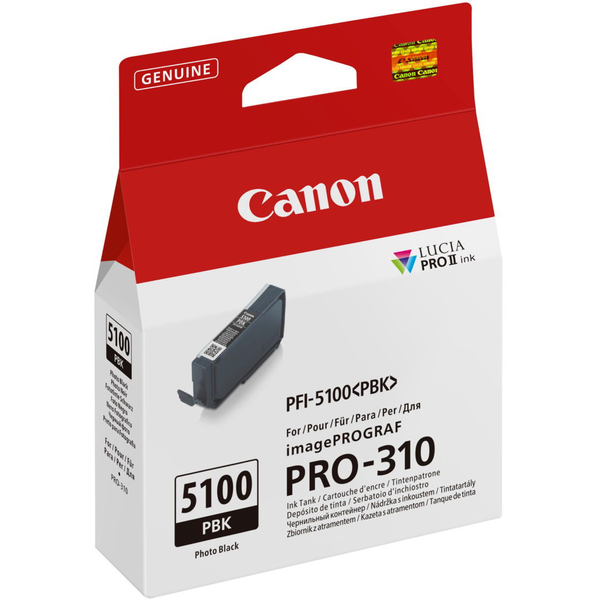 Canon PFI-5100 PBK blækpatron 1 stk Original Foto sort