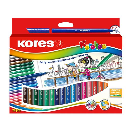 Kores Korellos Filctoll készlet - Vegyes színek (24 db / csomag)