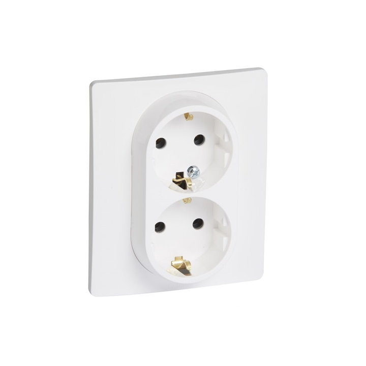 Legrand 764534 Niloé 2 db 2P+F csatlakozós fali konnektor (764534)