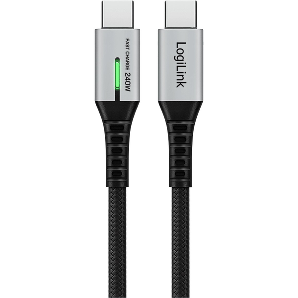 USB-C 3.2(M) <> USB-C(M) 0.5m LogiLink 240W/20Gbs/4K zw.