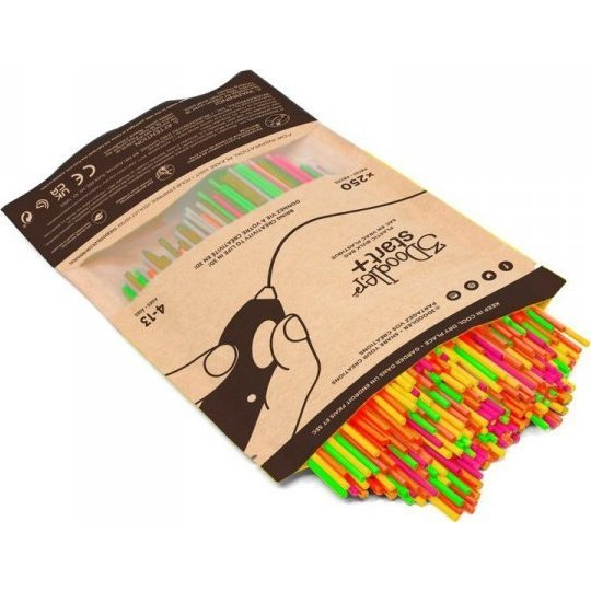 3Doodler Filament Start+ 250 neonrot neonorange neongruen neongelb neonpink\"\"Neon Κομποστοποιήσιμο πλαστικό Φθορίου πράσινο, Φθορίου πορτοκαλί, Έντονο ροζ, Φθορίου κόκκινο, Φωσφοριζέ κίτρινο 1 g