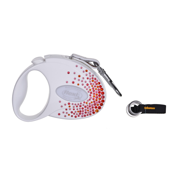 Flexi Glam Splash Orient лента S 3м бяла до 12кг SWAROVSKI®