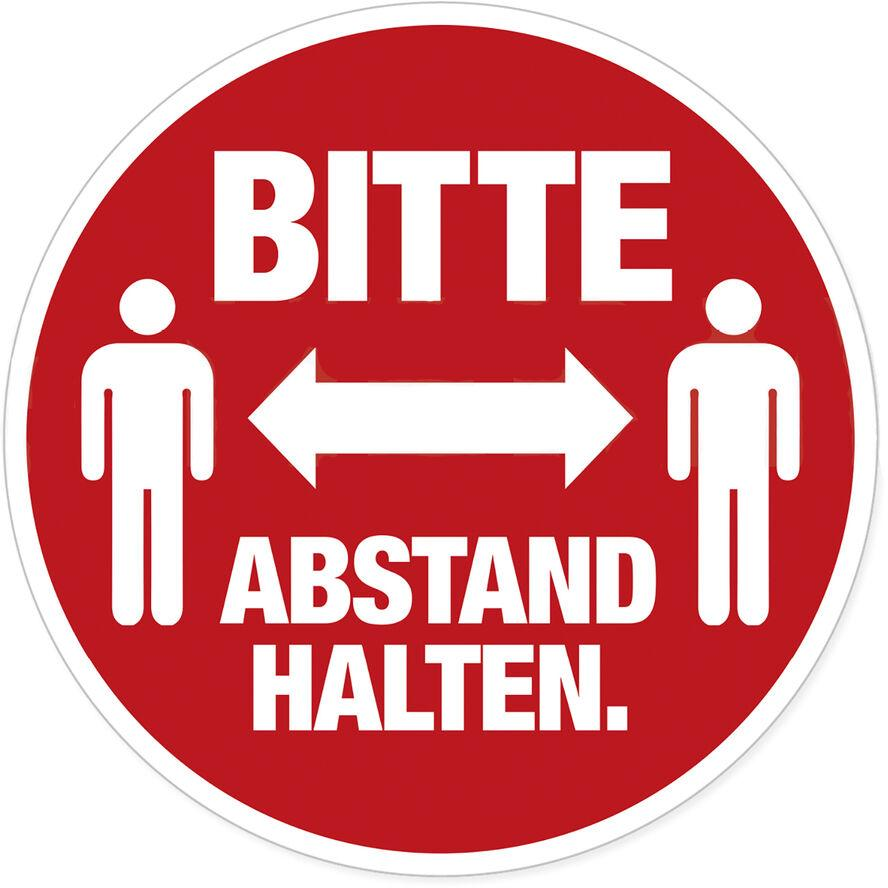 HERMA Hinweisetiketten Abstand rot/weiß Text/Pict. 5St. (12921) (12921)