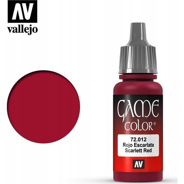  Vallejo Vallejo: 72.012 - Game Color - Scarlet Red (18 ml)