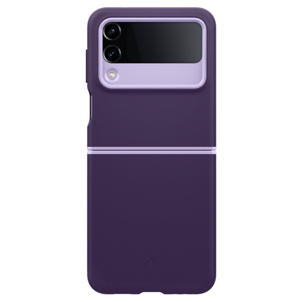 Samsung Galaxy Z Flip4 SM-F721B, Силиконов калъф, средна устойчивост на удар, въздушно омекотен ъгъл, Spigen Caseology Nano Pop, лилав (124362)