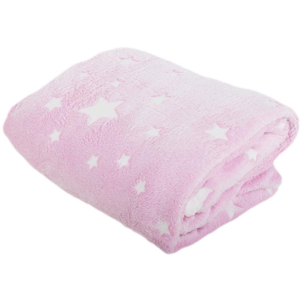 Verk Light-up blanket Soft Dreams Stars, 150×200 cm pink (5907451339008)