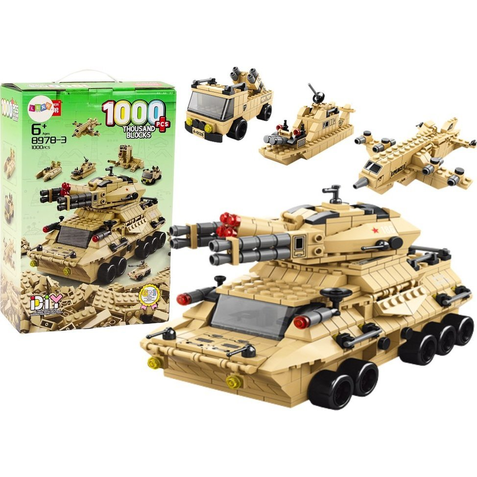 Military Sand Tank Block Készlet - 1000 Darabos (18317)