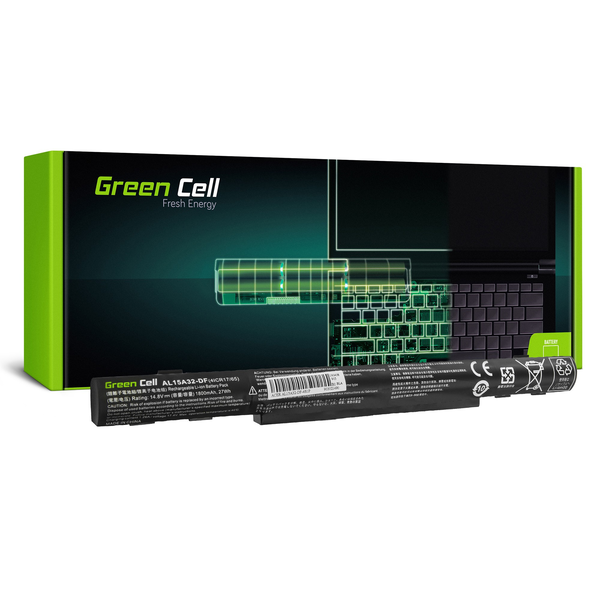Green Cell AL15A32 Acer Aspire / TravelMate P2xx Notebook akkumulátor 1800 mAh