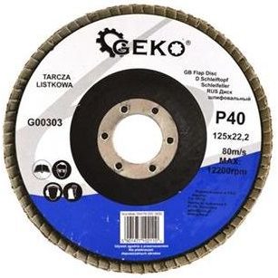  Geko Tarcza listkowa lamelkowa 125mm P40 (10/200)