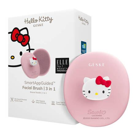 Geske 3 az 1-ben arctisztító kefe fogóval, alkalmazással Hello Kitty kiadás rózsaszín (HK000052PI01) (HK000052PI01)