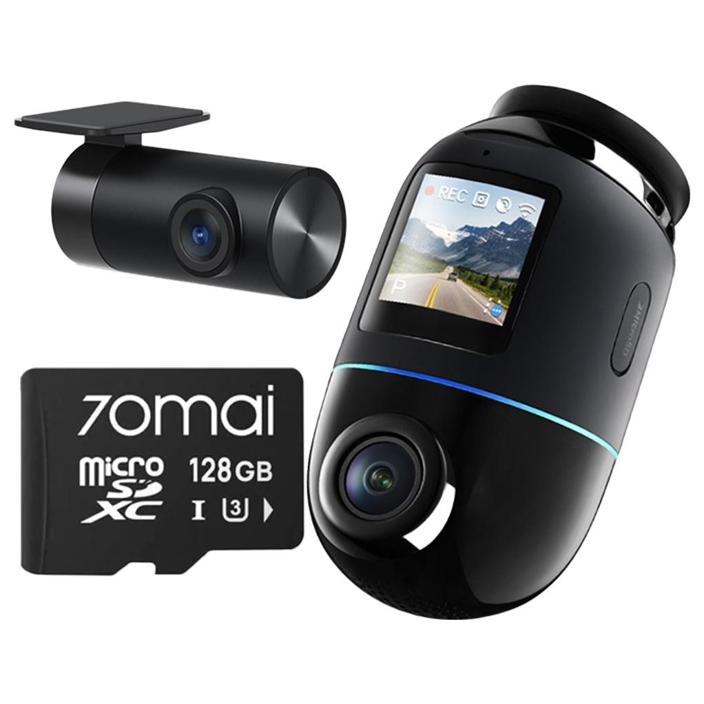 70mai Omni X800 4K WiFi Autós Menetrögzítő Kamera készlet + 128GB SD Kártya - Fekete (5904463685789)
