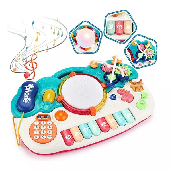 Manyuk Toys Többfunkciós zongora babáknak - 41 cm (CY-7008B)