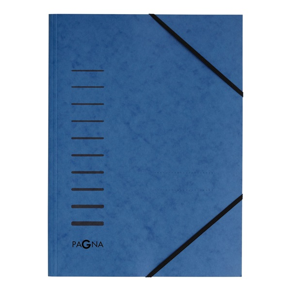 Pagna A4 behajtófül nélküli kék karton gumismappa (24001-02)