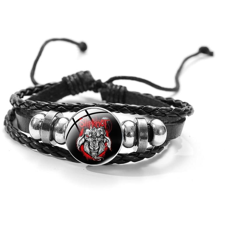 Predator Q1 bőr karkötő - Slipknot - 7 (15166)