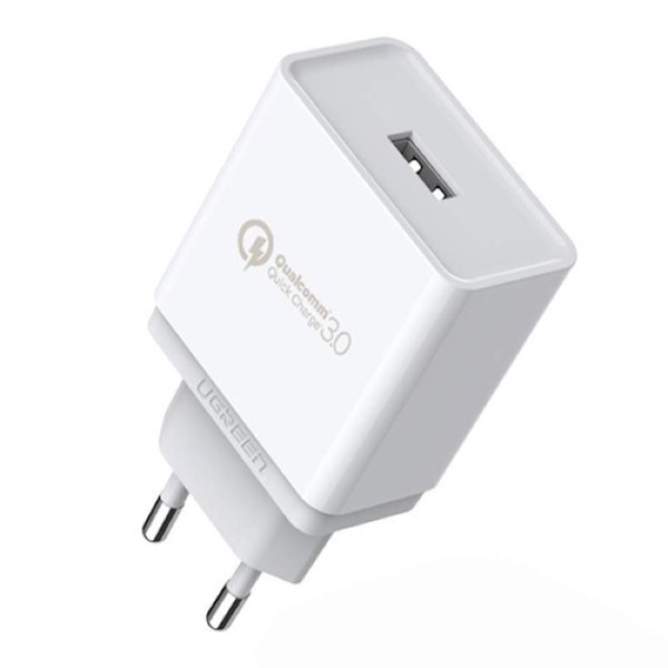Ugreen 10133 φορτιστής κινητών συσκευών Smartphone Λευκός (Άσπρος) USB Γρήγορη φόρτιση Εσωτερικός (Εσωτερικού χώρου)