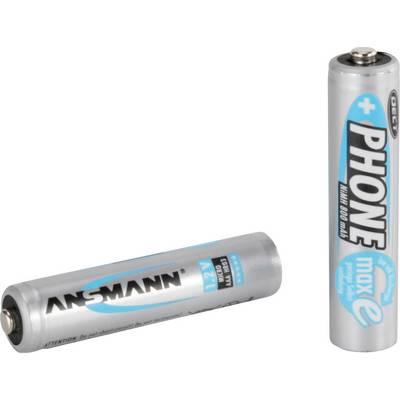 Mikroceruza akku AAA NiMH, 1,2V 800 mAh, 2 db, Ansmann Dect maxE HR3, HR03, UO100557, DC2400, DC2400B4N, LR03 (5035332)