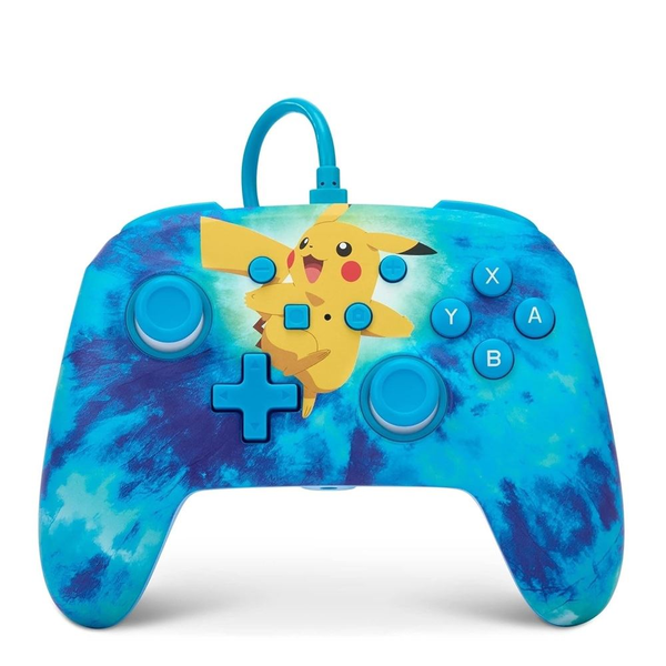 PowerA Enhanced Wired Nintendo Switch/Lite/OLED Tie Dye Pikachu Wired Controller