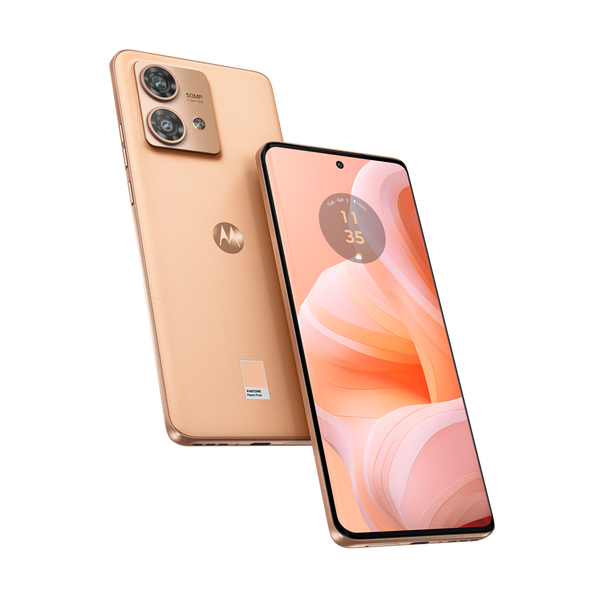Telefon mobil Motorola Edge 40 Neo, Dual SIM, 256GB, 12GB RAM, 5G, Peach Fuzz