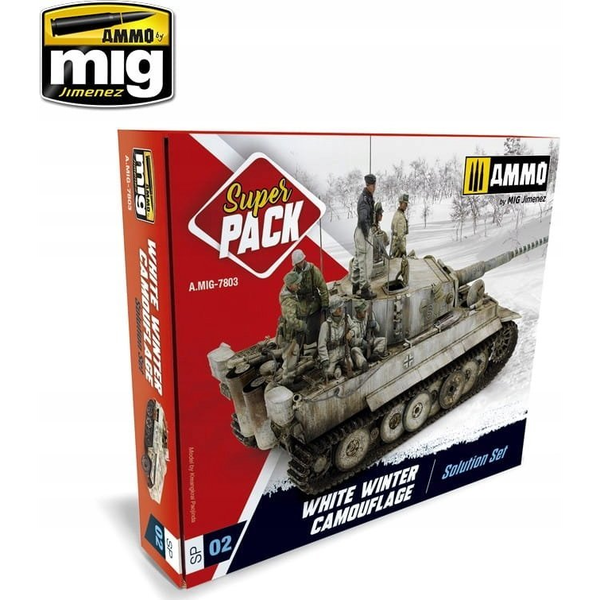  Vallejo Ammo: Super Pack - White Winter Camouflage Solution Set